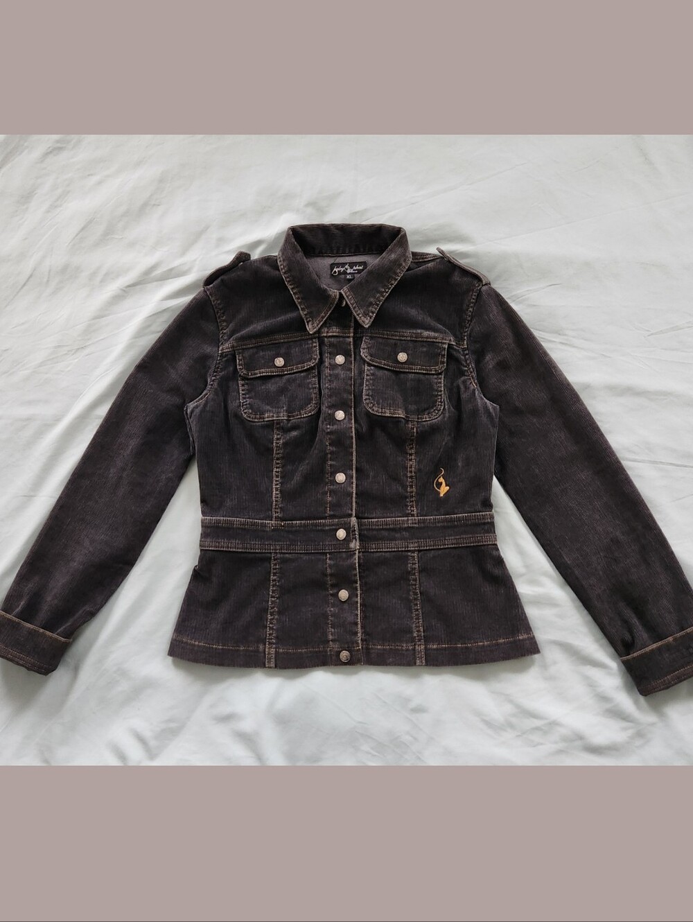 VTG Baby Phat Brown Corduroy Jacket, Junior's XL/ Women's Small